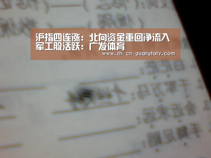 沪指四连涨:北向资金重回净流入 军工股活跃:广发体育(图2) 广发(中国)